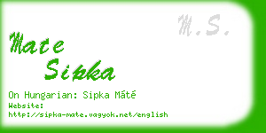 mate sipka business card
